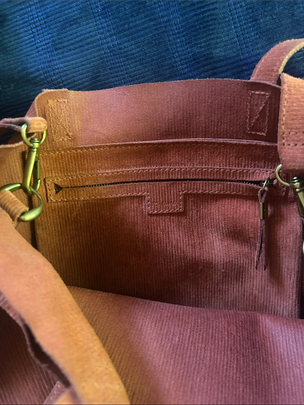 Crossbody Tote Bag in Burnt Orange